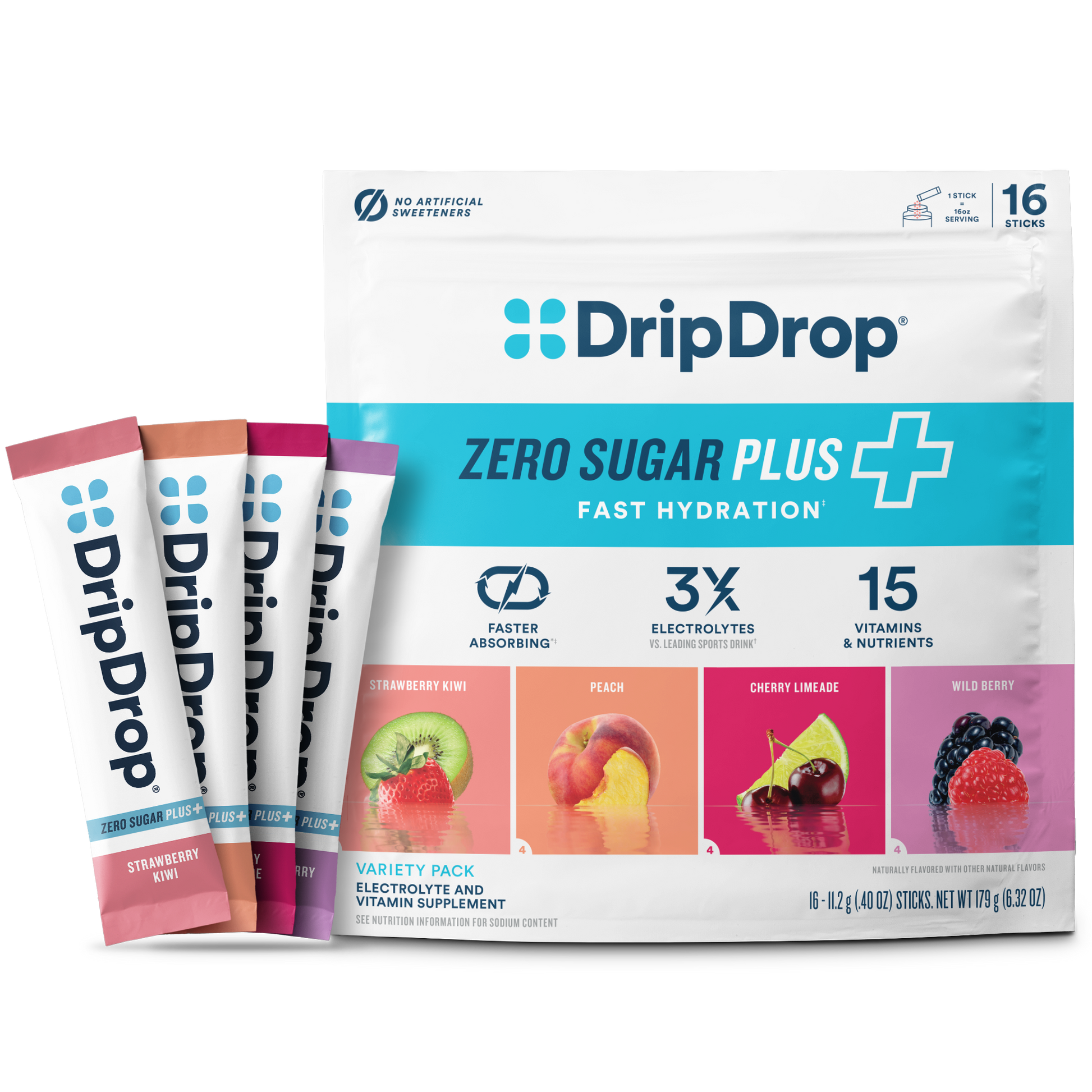 dripdrop-zero-sugar-plus-strawberry-kiwi-peach-cherry-limeade-wild-berry-16-oz-sticks-16-count-j6 Pouch_16ct_Front16ozSticks_VSPlus_Variety_B.png