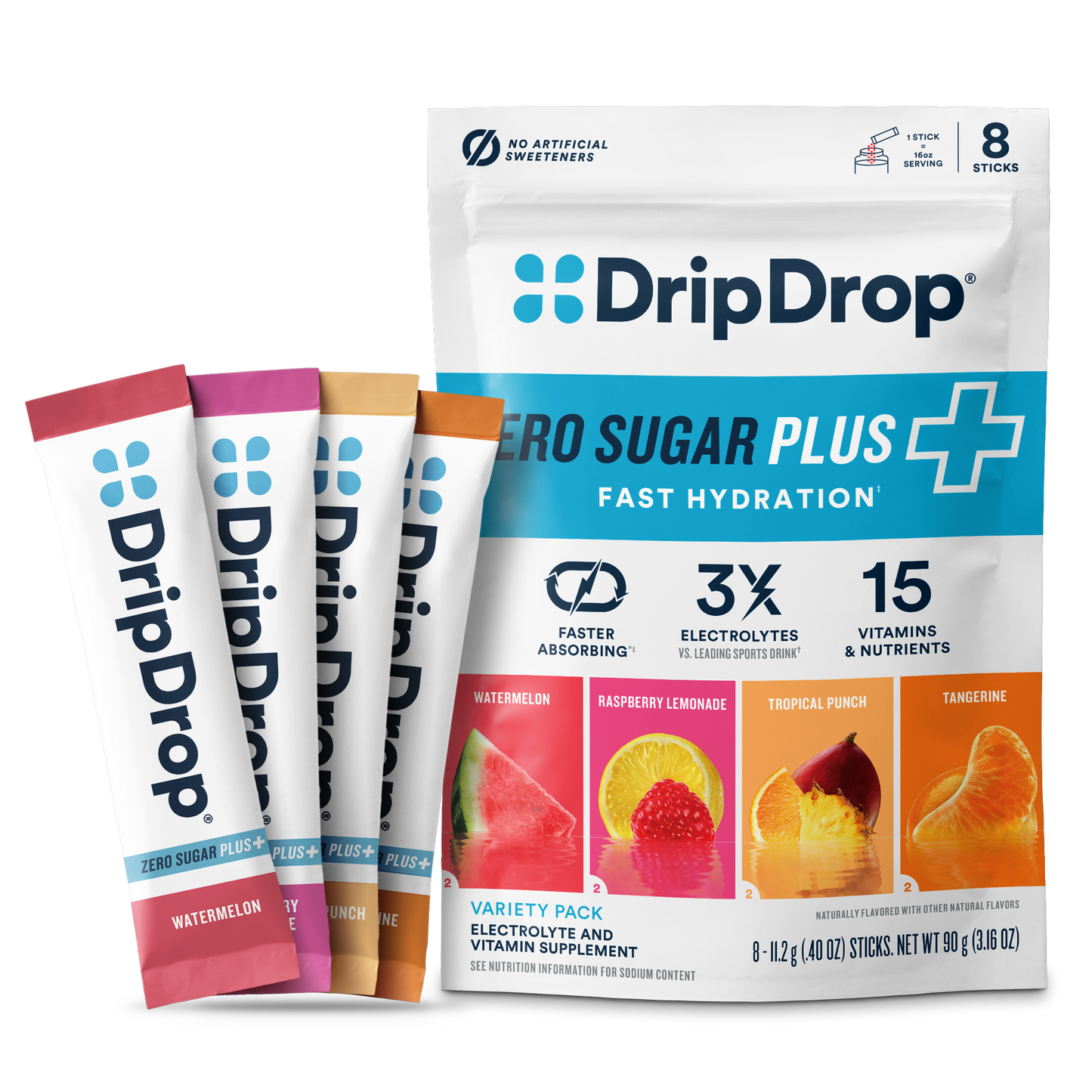dripdrop-zero-sugar-plus-watermelon-tangerine-tropical-punch-raspberry-lemonade-16-oz-sticks-8-count-v7 Pouch_8ct_Front16ozSticks_VSPlus_Variety_A.png