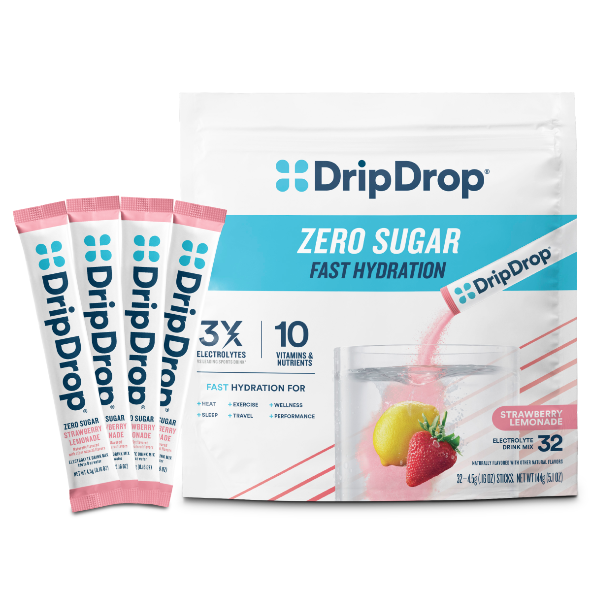 dripdrop-zero-sugar-strawberry-lemonade-electrolyte-powder-8-oz-sticks-32-count-m1 Zero_Strawberry_Lemonade_-_32ct_-_Transparent.png