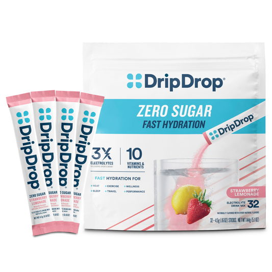 dripdrop-zero-sugar-strawberry-lemonade-electrolyte-powder-8-oz-sticks-32-count-m1 Zero_Strawberry_Lemonade_-_32ct_-_Transparent.png